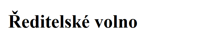 Ředitelské volno 22. 12. 2023