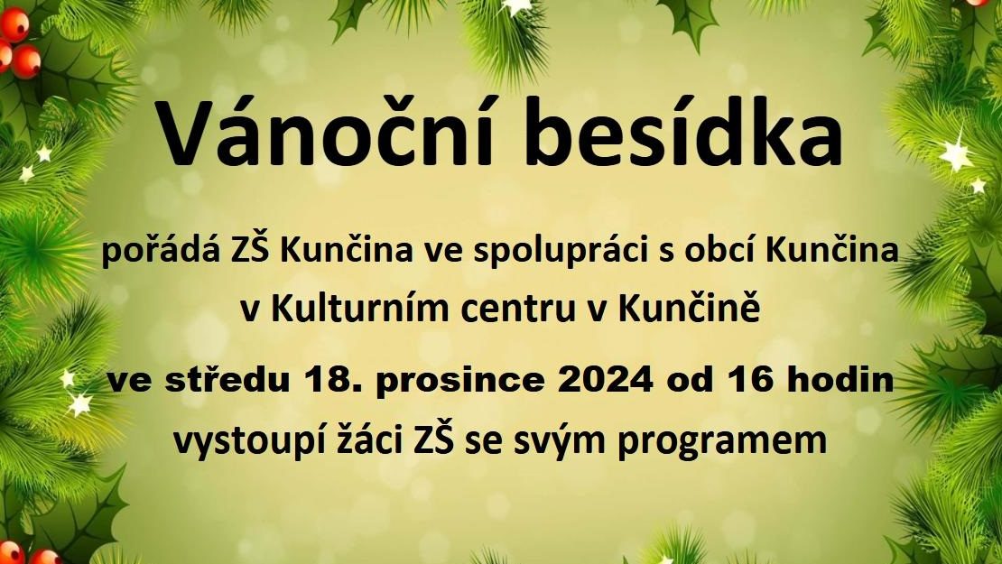 Pozvání na Vánoční besídku