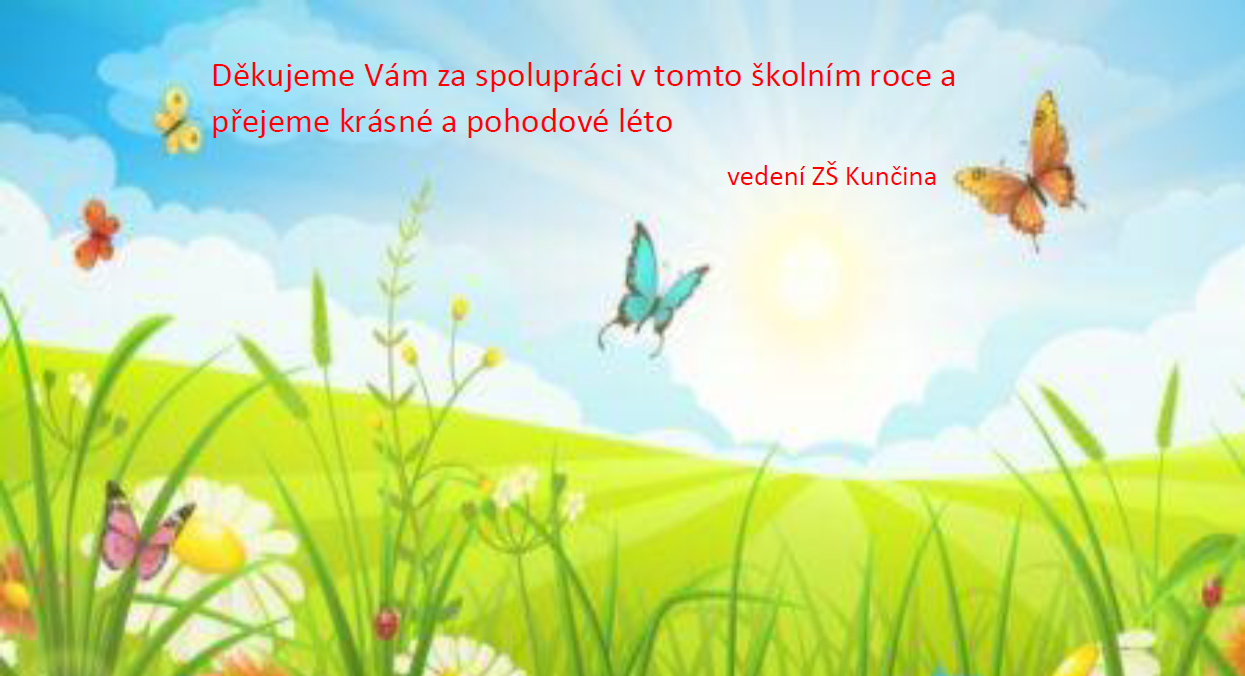 Poděkování rodičům, kolegům, žákům